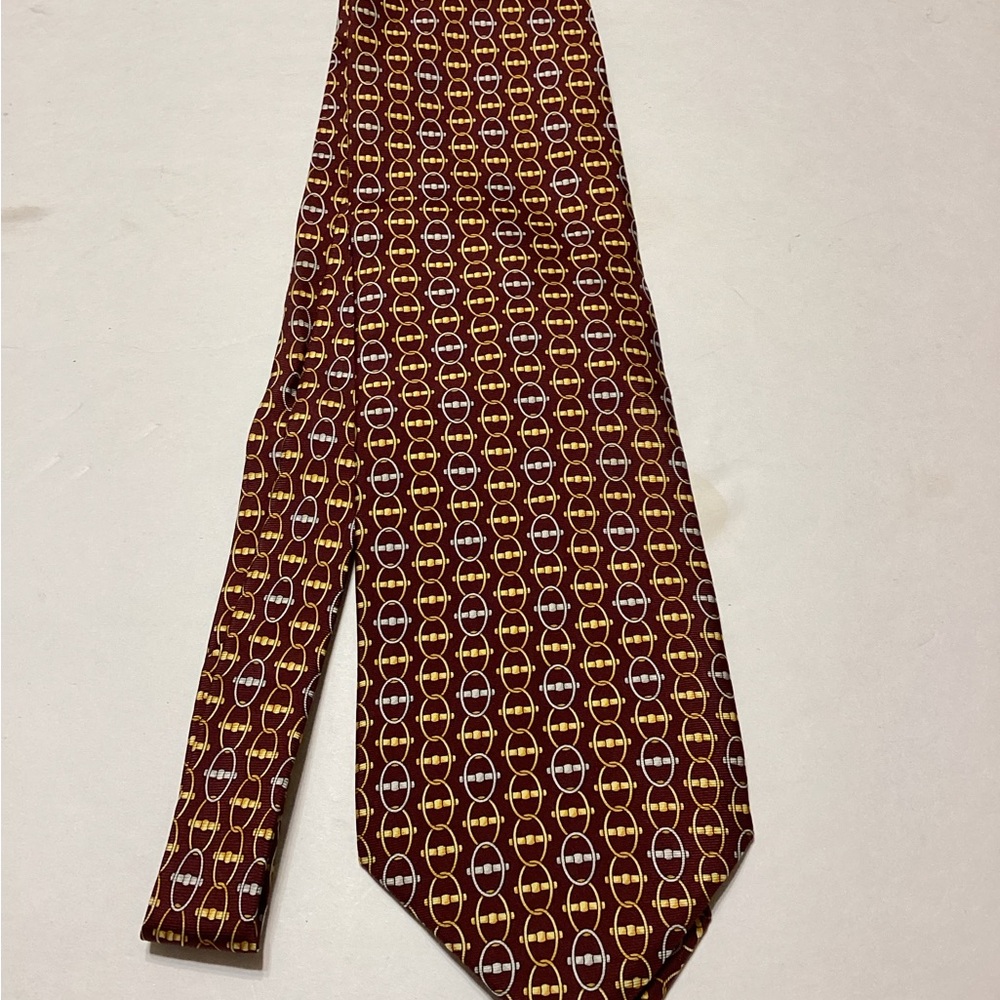 Roberto Botticelli Brown and Gold Geometric Tie